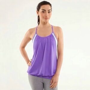 Lululemon Athletica purple color block tank top